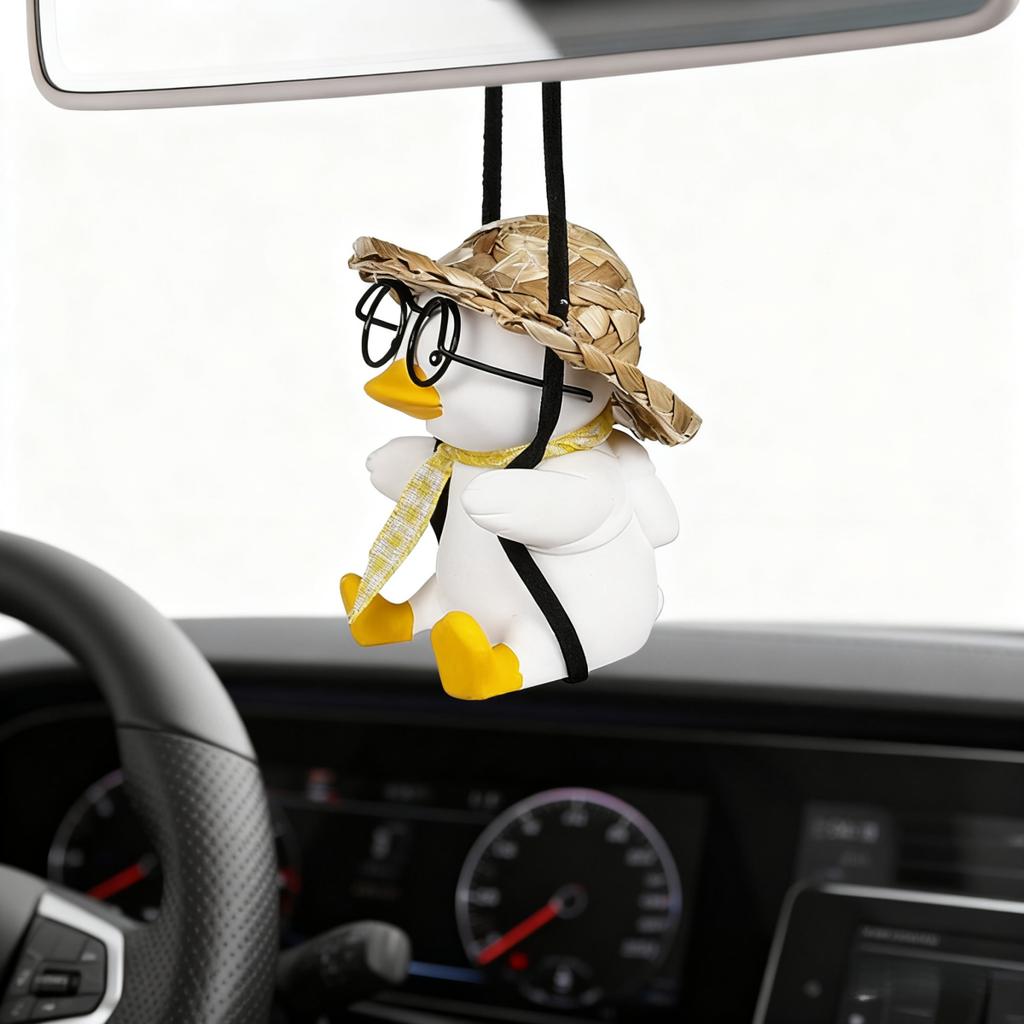 Car pendant swing glasses duck car pendant pendant ornaments car aromatherapy rearview mirror pendant
