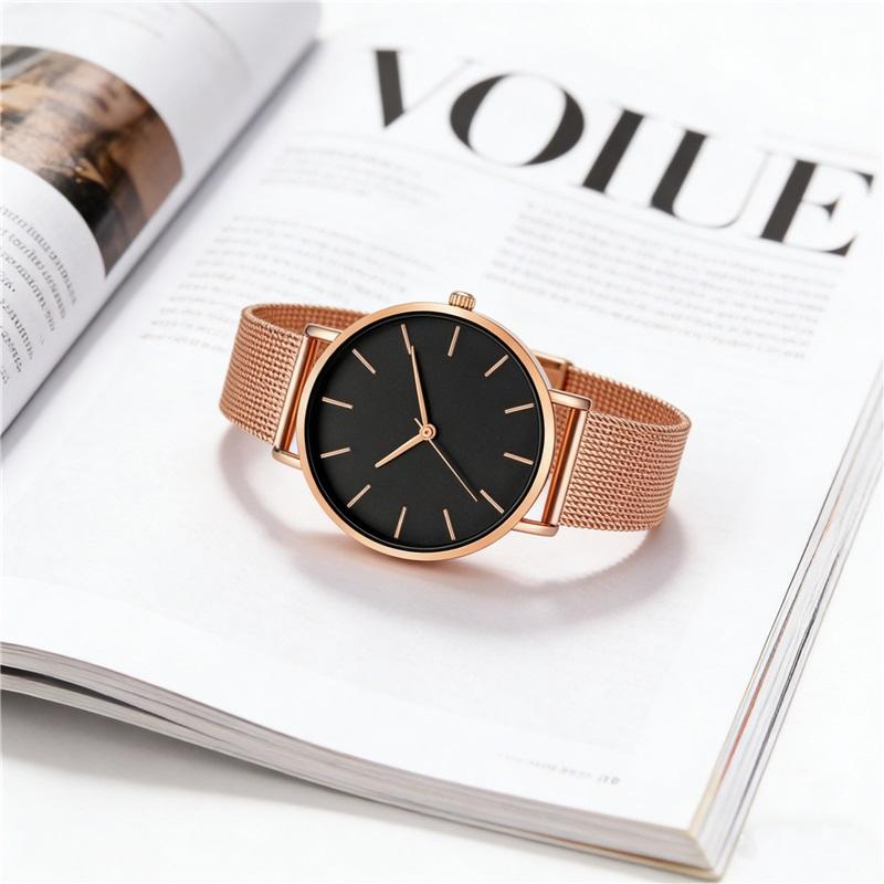 Herrenmode Ultra Dünne Uhren Einfache Herren Business Edelstahl Netzarmband Quarz Uhr Lässige Uhr Für Mann