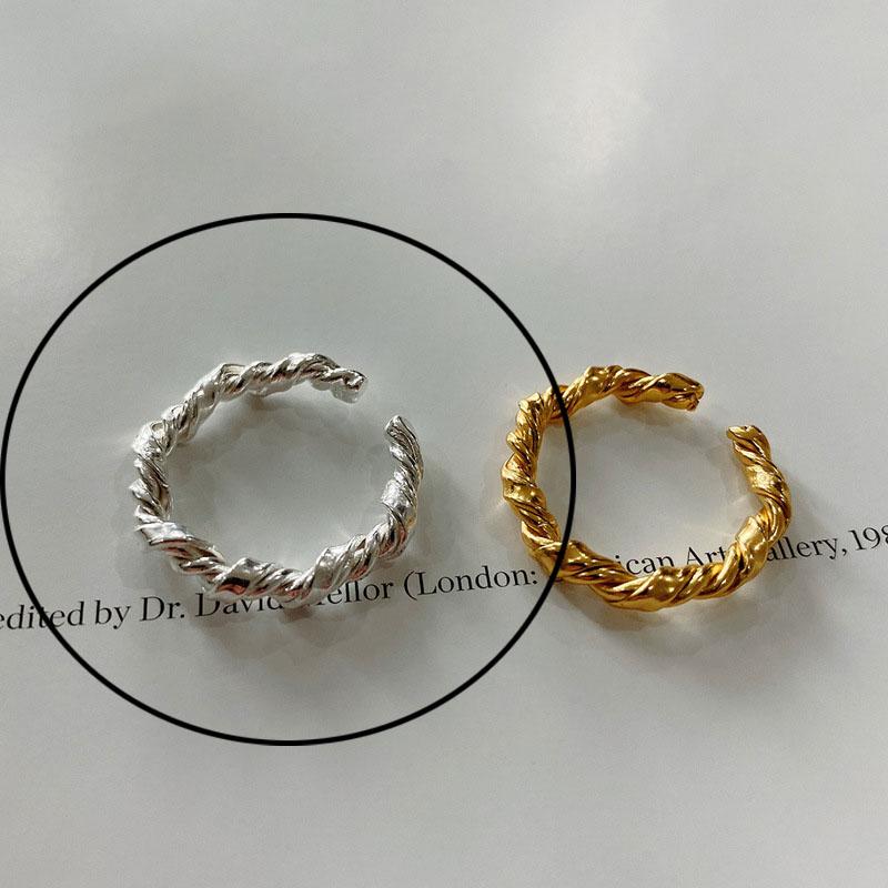 925 Silver Rings For Women Hollow Out Gold Color Temperament Personality Fashion Female Trendy Resizable Opening Rings