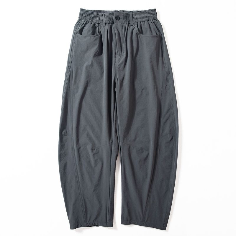 Men s Wide-Leg Curved Pants Summer Lightweight Quick-Drying Pants Lightweight Youth Fashion Loose All-Match Casual Pants Fashion Grey M