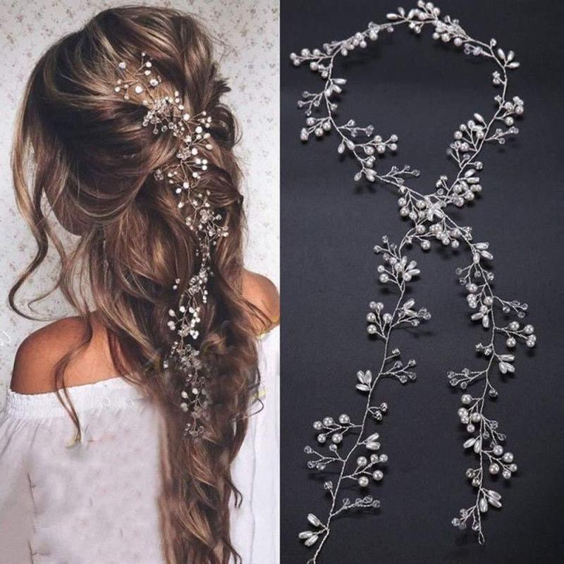 Pearls Tassel Wreath Headband For Bridal Wedding Hair Accessories Bride Headband Woman Hair Vine Girls Headpiece