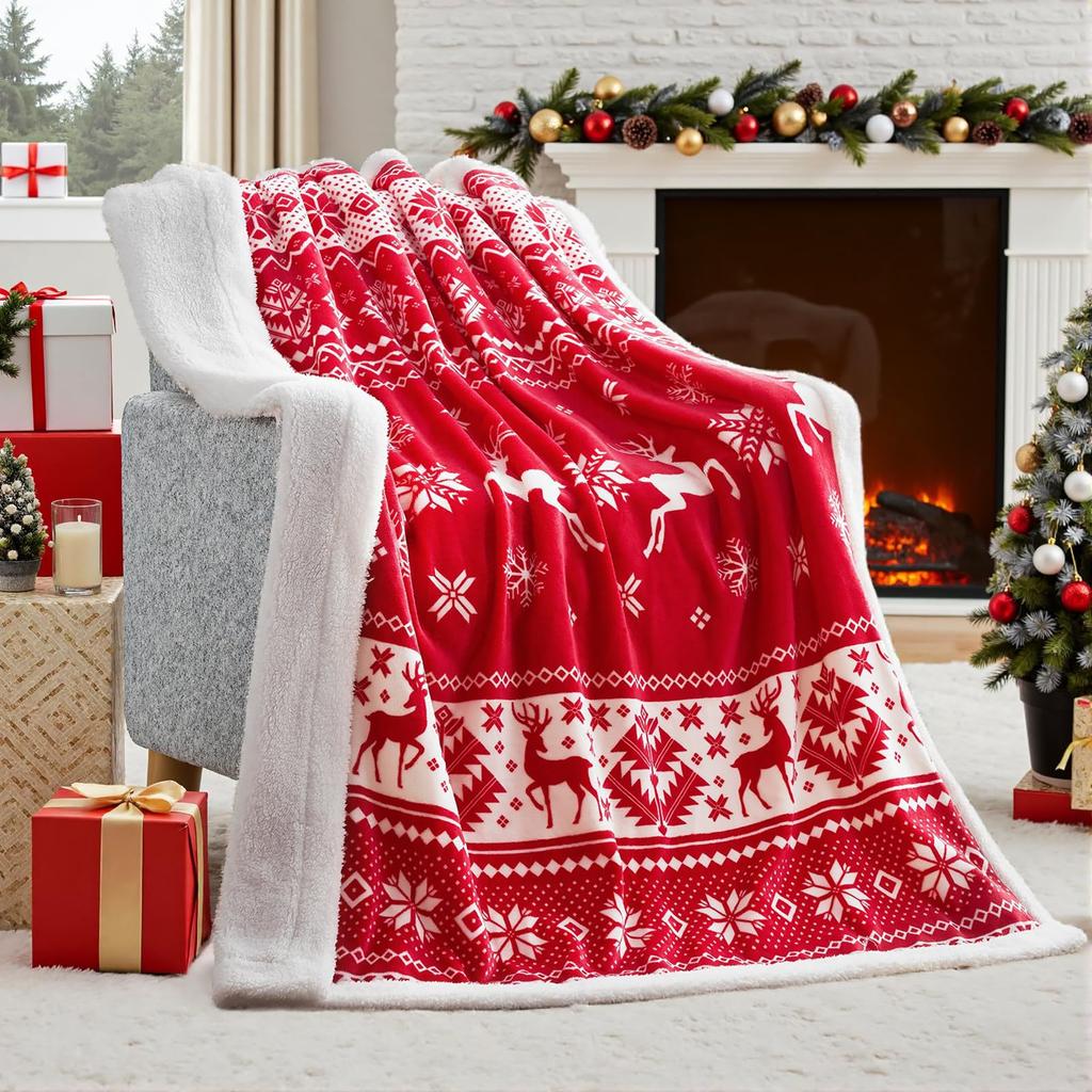Christmas Blanket. Universal Blanket For The Whole Family. A Must-have For Home Parties