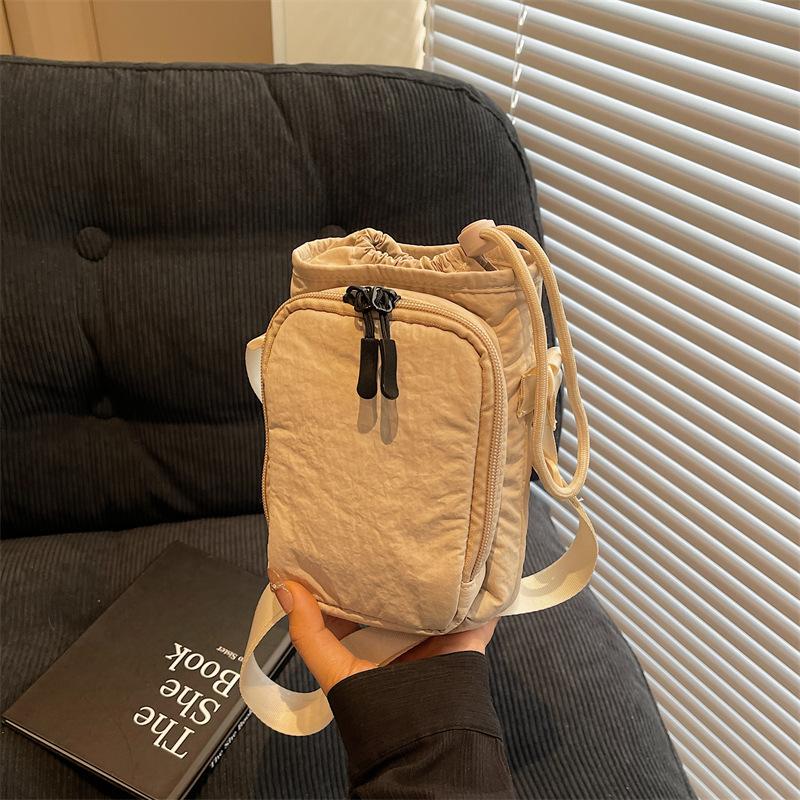 Canvas Mobile Phone Bag Female Messenger 2025 New Versatile Fashion Niche Design High-end Simple Small Bag