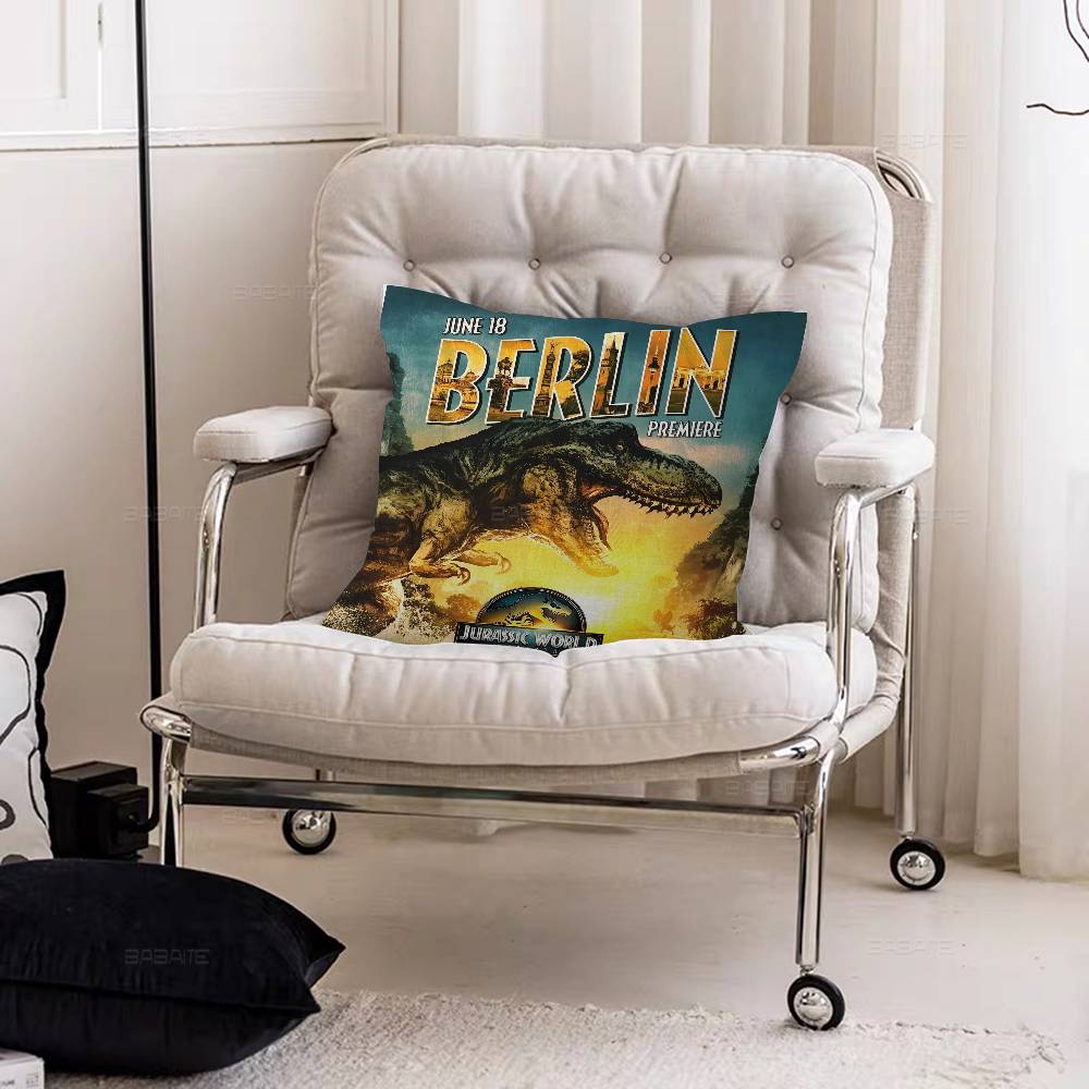 

Jurassic World Rebirth movie Pillow Cover for Bedroom Room and Living Room Sofa Decorative Cushion Cover 12x12Inch