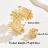 Vintage Irregular Baroque Pearls Open Bangles Rings for Women Charm Gold Color Flower Thick Chunky Rings Jewelry Set Party Gifts