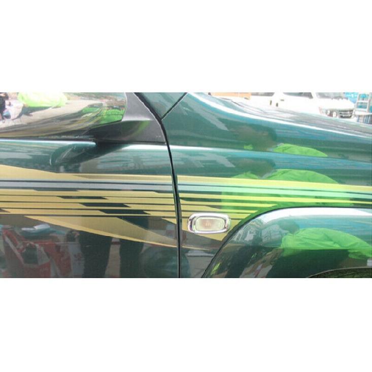 2X Chrome Side Signal Light Molding Frame Trim For Toyota Prado FJ120 2003-2009