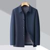 2026 Spring Men's Business Lapel Windproof Jacket: Middle-aged Single-breasted 4-button Coat