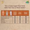 Zandu Copper Bottle (950ml): 100% Pure Copper |BPA Free Water Bottle | Office Bottle | Boosts Immunity| Supports Digestive & Liver Health