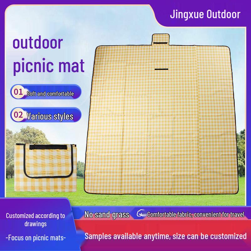 Oxford Cloth Outdoor Folding Picnic Mat - Machine Washable, Odorless, Recycled, Internet Celebrity-Approved