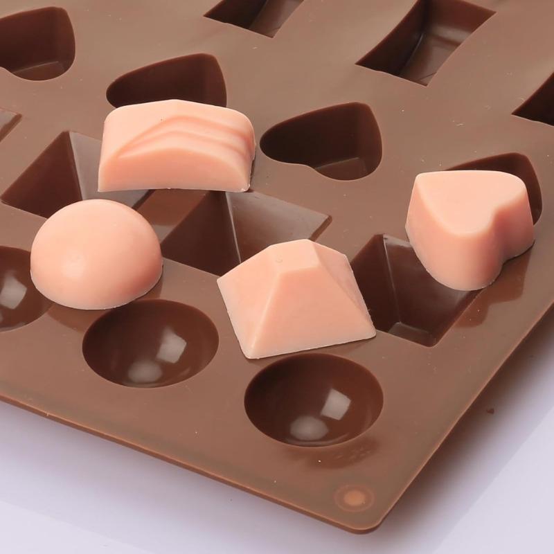 Silicone Chocolate Mold 3D Baking Candy Pastry DIY Tool Easy Release for Various Shapes Perfect for Birthday Cake Decorations