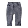 Baby Boy Gentleman Suit White Shirt with Bow Tie Striped VestTrousers 3Pcs Formal Kids Clothes Set