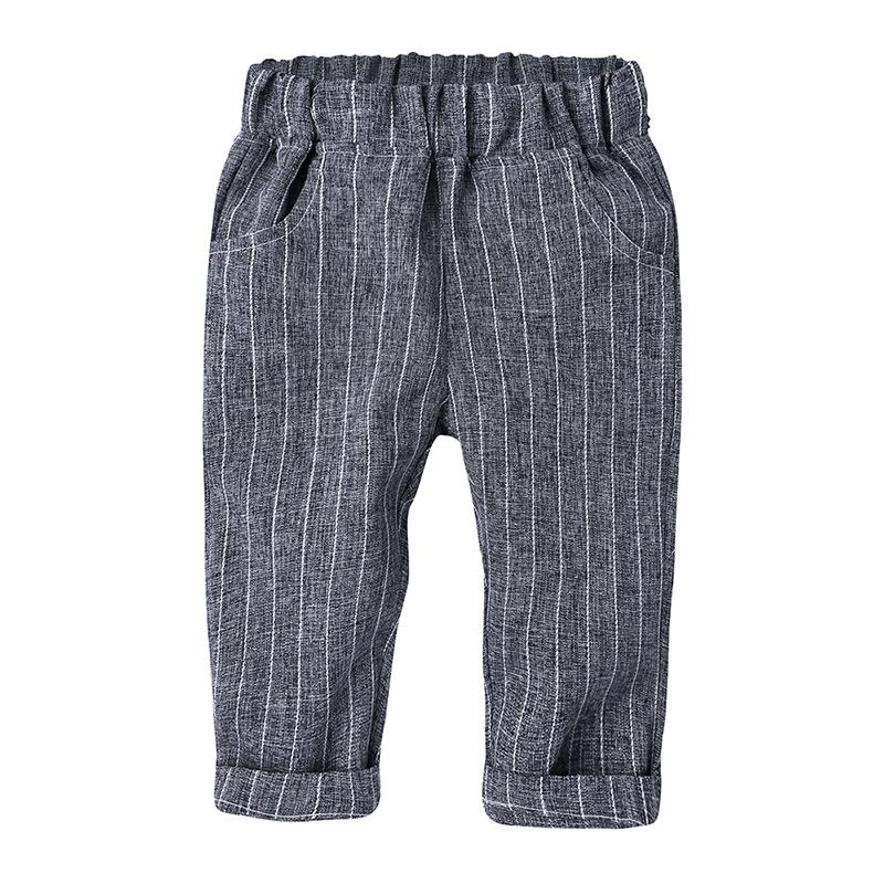 Baby Boy Gentleman Suit White Shirt with Bow Tie Striped VestTrousers 3Pcs Formal Kids Clothes Set