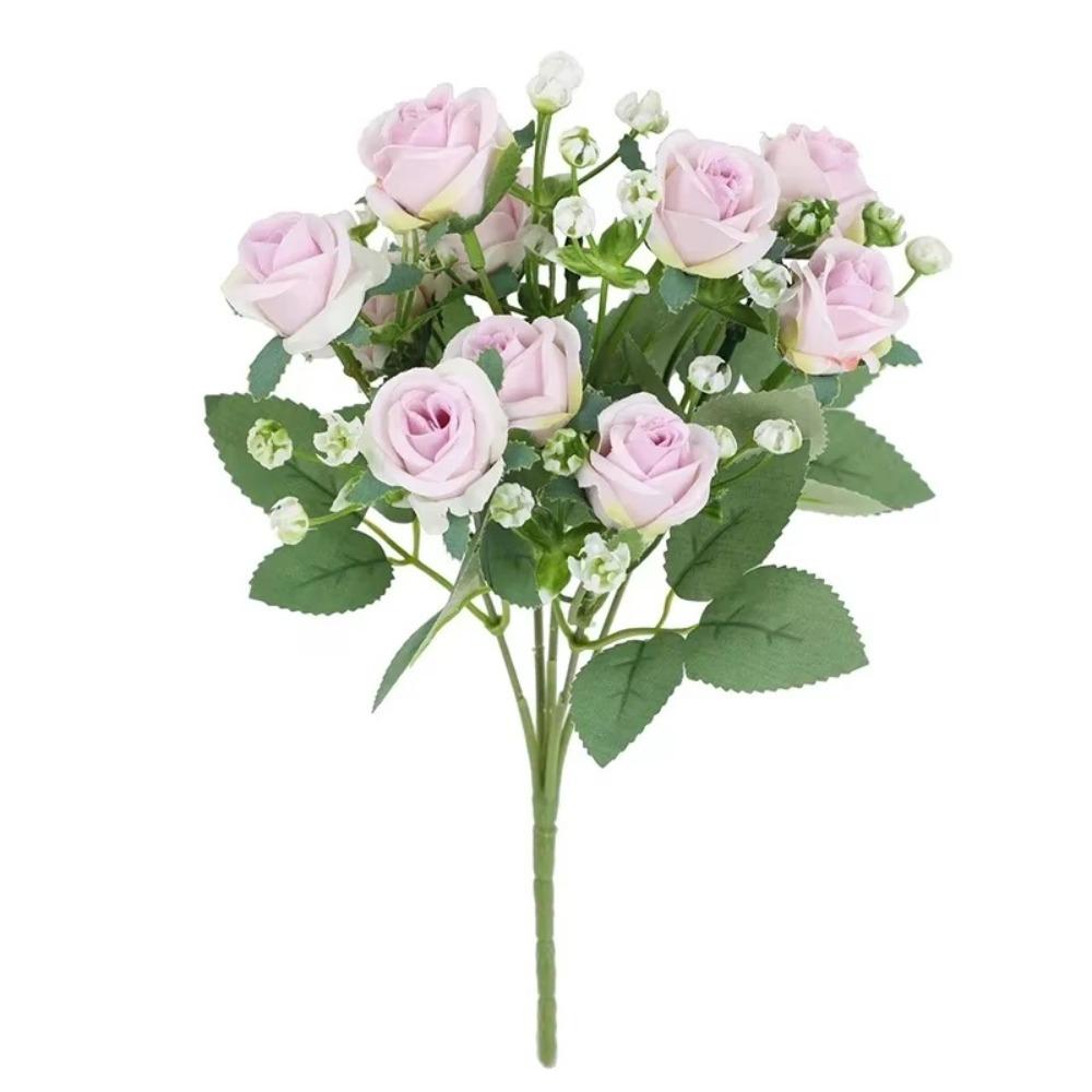 DIY Artificial Rose Bouquet 10 Heads Artificial Camellia Peony Flowers  Home Decor