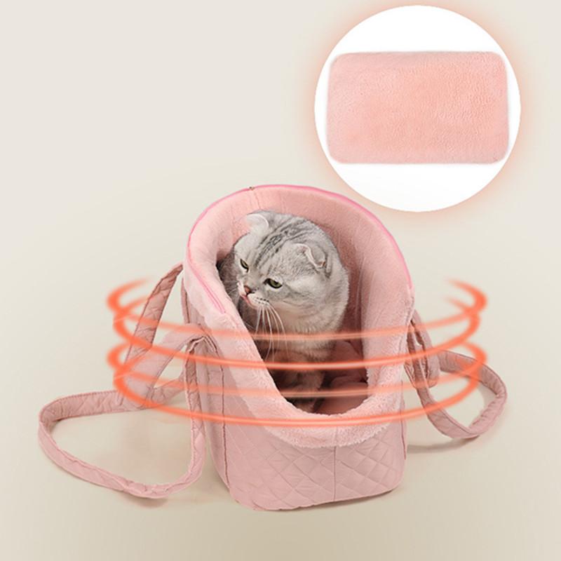Warme Katzentransporttasche, Tragbare Hand- und Umhängetasche, Bequemer Reise-Katzenrucksack, Faltbare Katzentransportbox