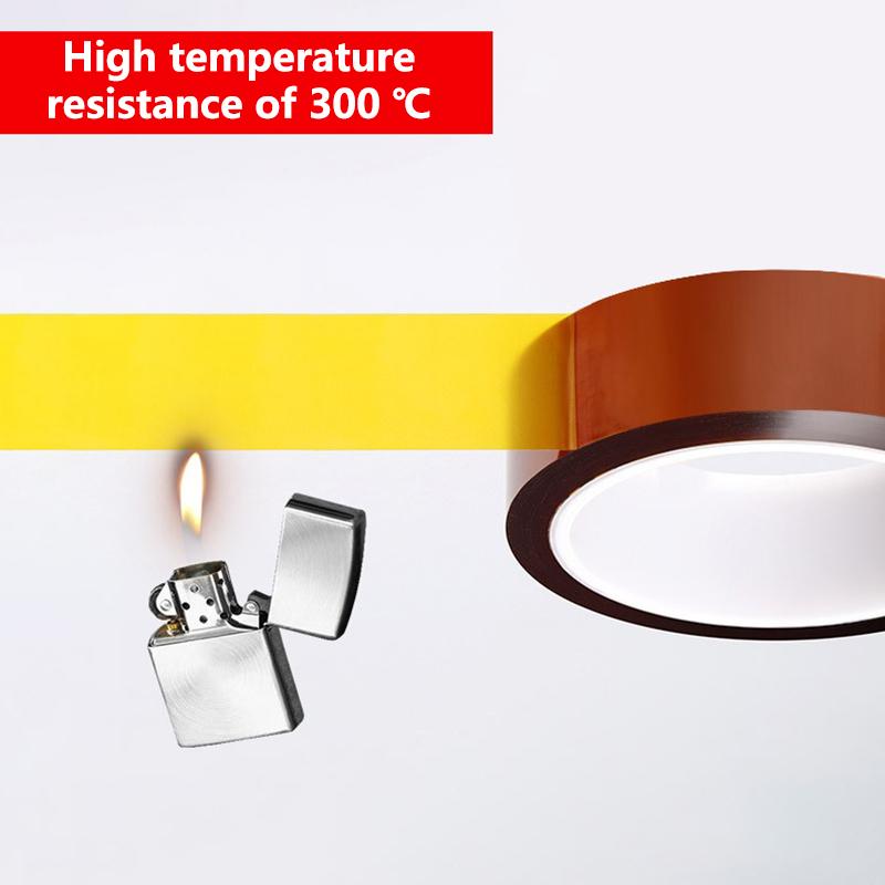 33M Long Gold Finger High Temperature Resistant Tape Heat Tape Polyimide Adhesive Insulation Tape 3D Printing Board Protection