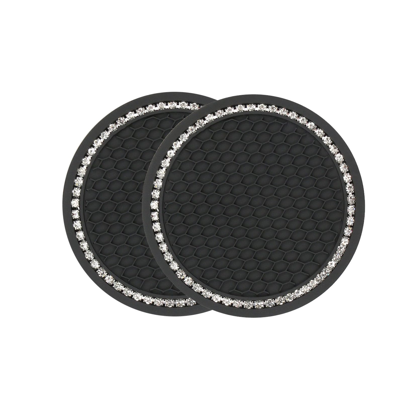 FamGift Car Non-Slip Coaster with Glitter Bijou Drink Holder Mat