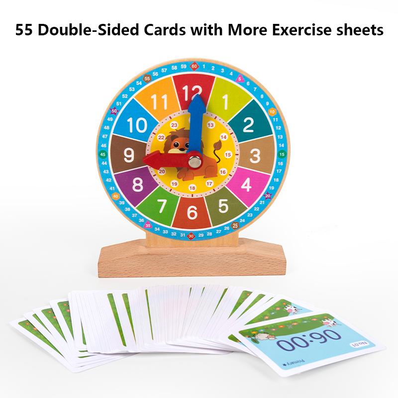 Children Clock Model Educational Toys Hour Minute Cognition Matching Puzzle Toy Kids Early Preschool Time Cognition Teaching Aid
