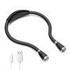 USB Dobíjecí LED Světlo na Krk na Knihy, Hands-Free, 4 Super Jasné LED Žárovky, 3 Nastavitelná Nastavení Jasu, Ideální pro Čtení v Posteli, Pletení,