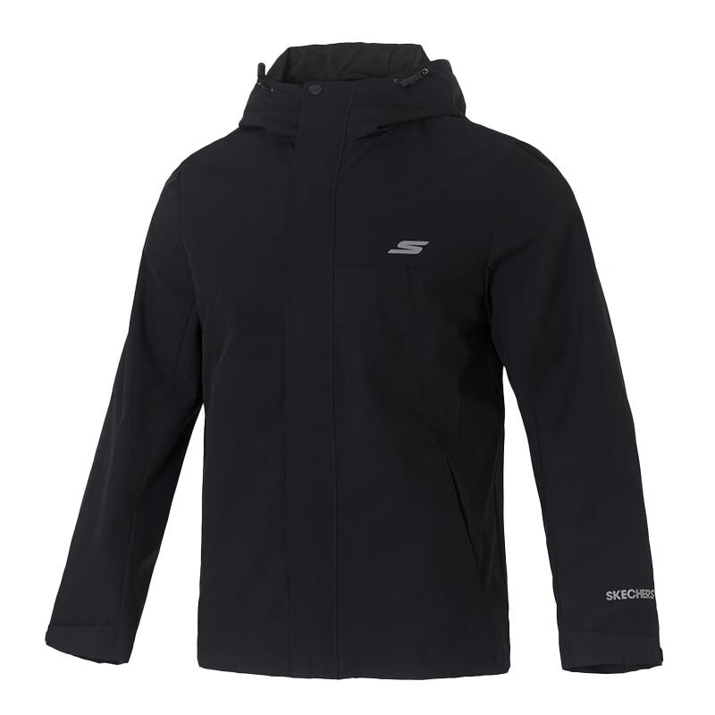 Skechers Fashion Sports Series Breathable Hooded Zip Woven Jacket Men jackets P425M213-03K8 XXXL