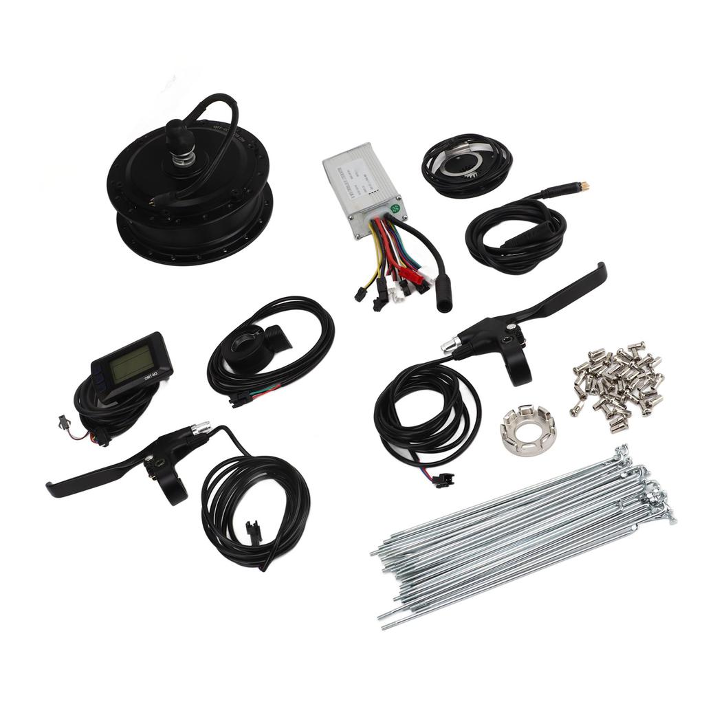 Electric Bike Conversion Kit Front Drive 48V 500W Bike Motor 22A Controller Throttle and M3 Display Panel for Upgrade