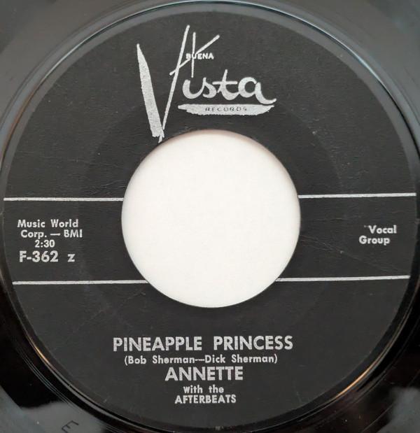 

7inch Record ANNETTE THE AFTERBEATS Pineapple Princess Luau Cha Cha C F362Z Buena Vista Rec 1960 US Pop Used