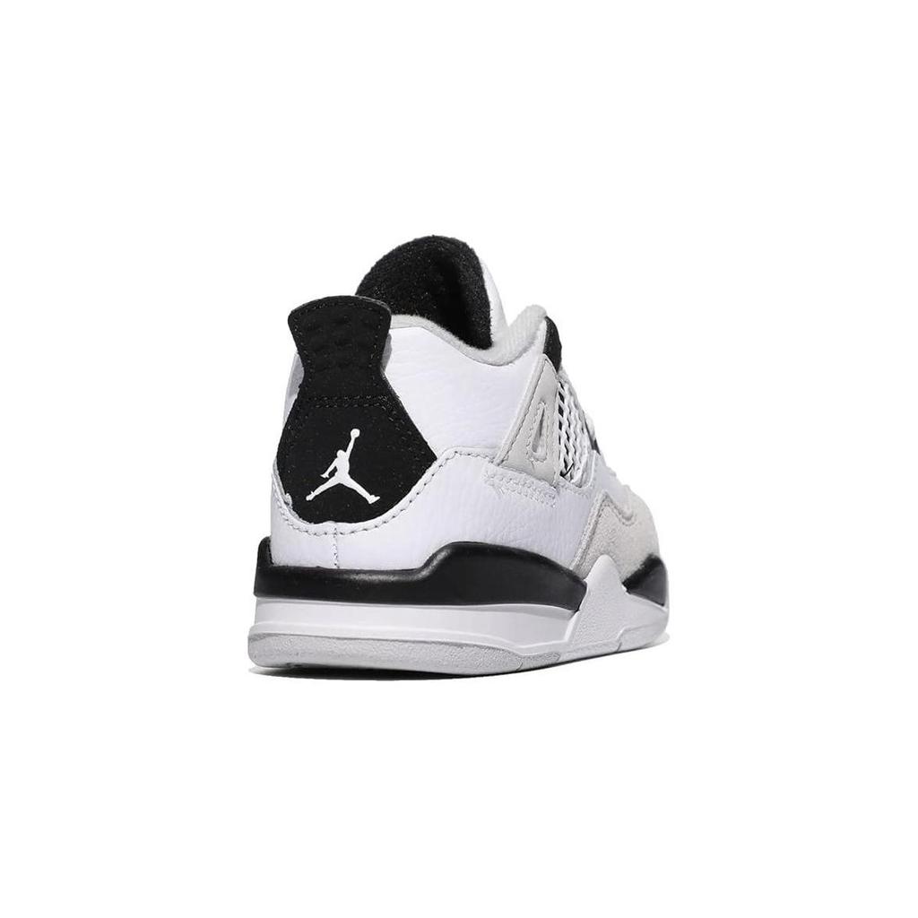 Air Jordan 4 Retro PS Military Black Kids Sneakers White Neutral-Grey BQ7669-111
