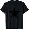 Black 5 Pointed Star Graphic - Solid Black Star T-Shirt