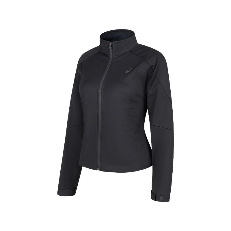 Asics Sports Lifestyle Series Warm Durable Water-Resistant Zip-Up Stand Collar Jacket Women Jackets Black 2012D242-001