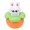 Baby Wobble Toy Multifunctional Bell Sensory Developmental Early Education Infant Roly Poly Wobbler Toy Rabbit Carrot