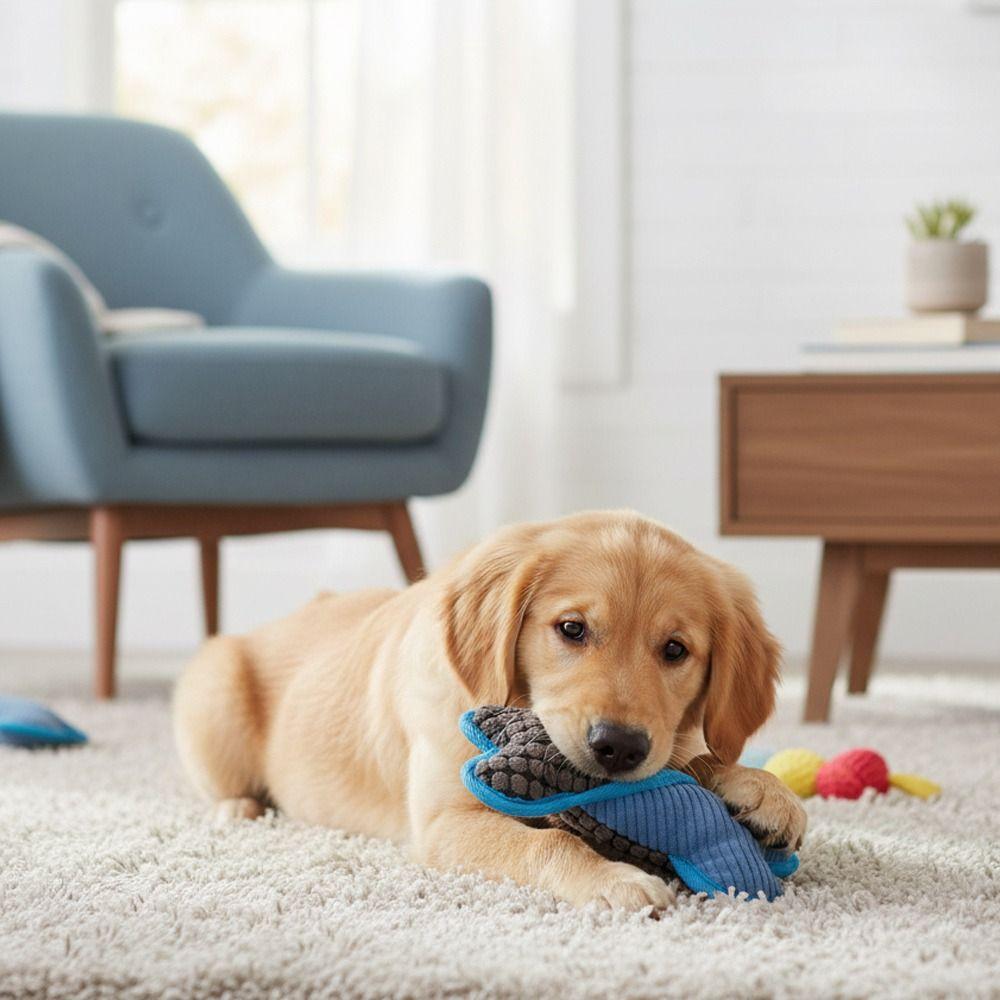 21.5cm Interactive Pet Companion Toy Tooth Cleaning Cats Toy Portable Plush Dogs Toy