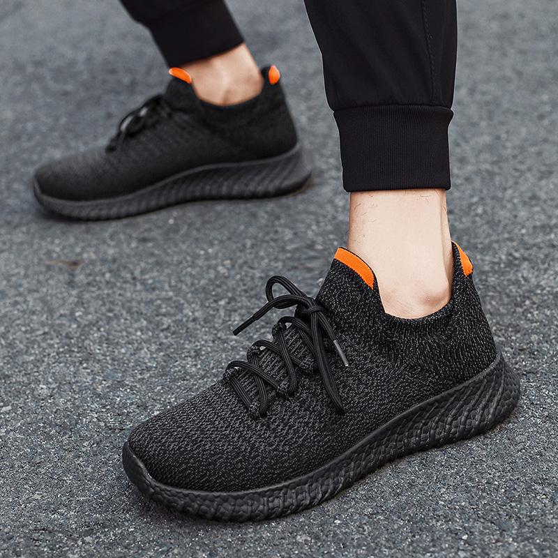 39-46 Men's Sneakers Flying Weaving Shoes A Breathable Lightweight Soft Bottom Ultra-light, Large Size Sock Shoes