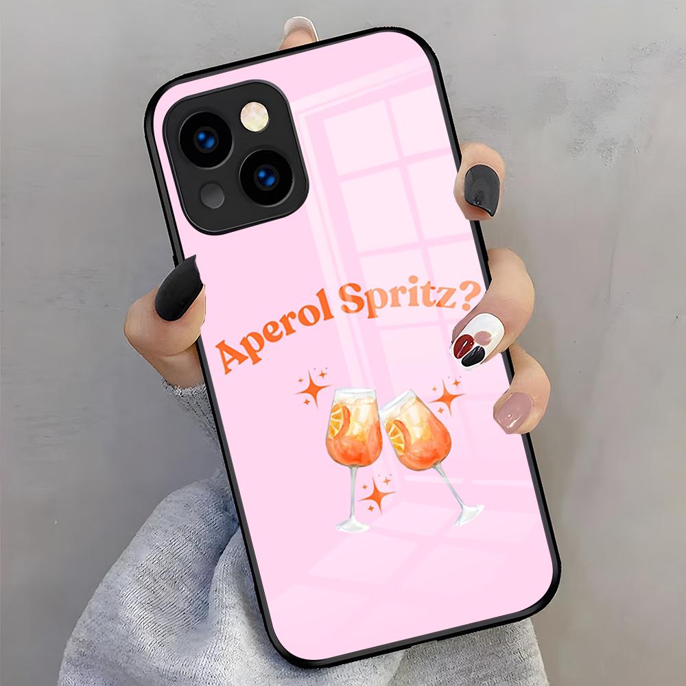 A-Aperol S-Spritz Phone Case For IPhone 17 Pro Max 16 15 14 Pro Max 13 11 X Xs Xr 8 7Plus Glass Cover