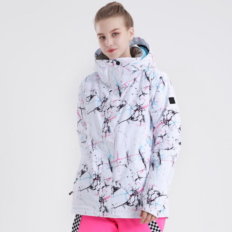 Korean Style Women's Ski Suit: Windproof, Waterproof, Breathable, Thickened Warmth, Double/Single Board, Ski Jacket