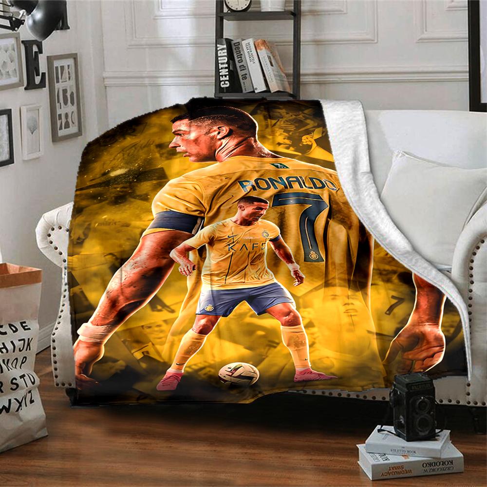 1pc Soccer 7 (4) Blanket, Gift, for Men and Women, Soft Blanket, Good for Sofa Bed Couch Travel, Lightweight Flannel Blanket