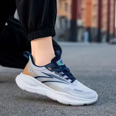 Men's Shoes New Summer Breathable Mesh Sports Shoes Casual Running Shoes Shock Absorption Lightweight Travel Shoes Trendy Sports Shoes