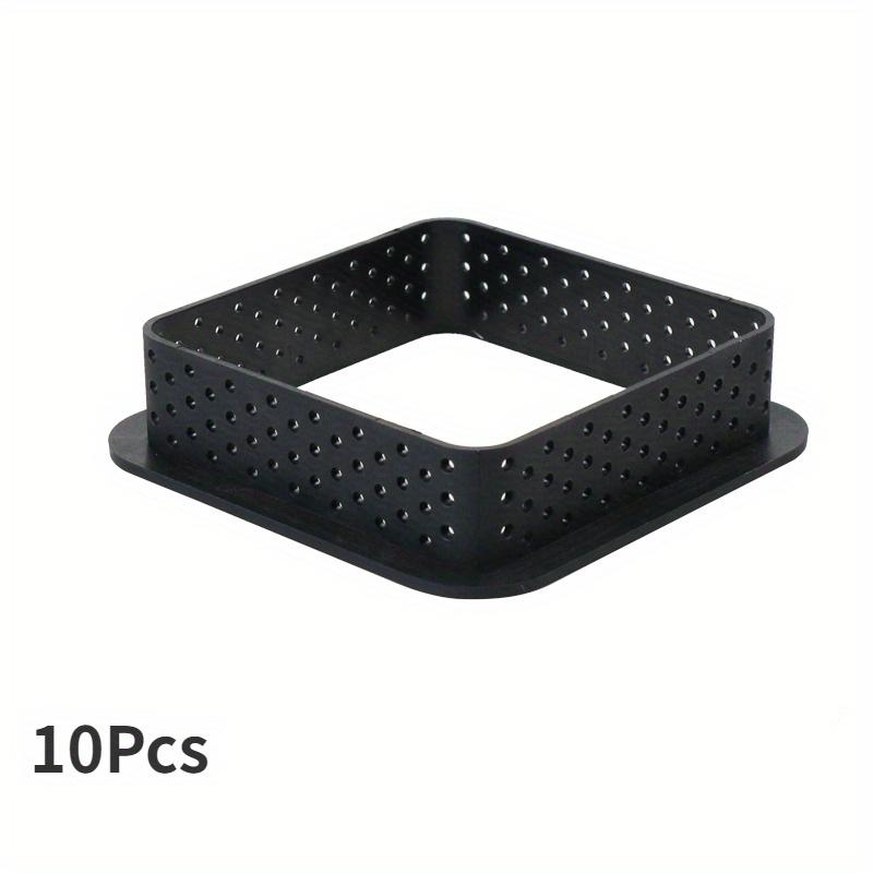 10Pcs DIY Tart Ring Perforated Cake Mold Round Mousse Circle Ring French Dessert Bakeware Cutter Pastry Decorating Tools