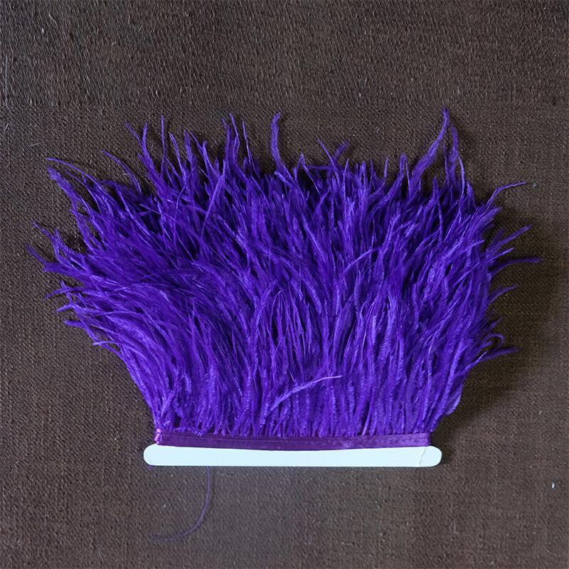 Natural Ostrich Feather Ribbon Trim 10M Diy Sewing Decor for Wedding Dress Clothing Craft Needlework Handicraft Feather Cloth