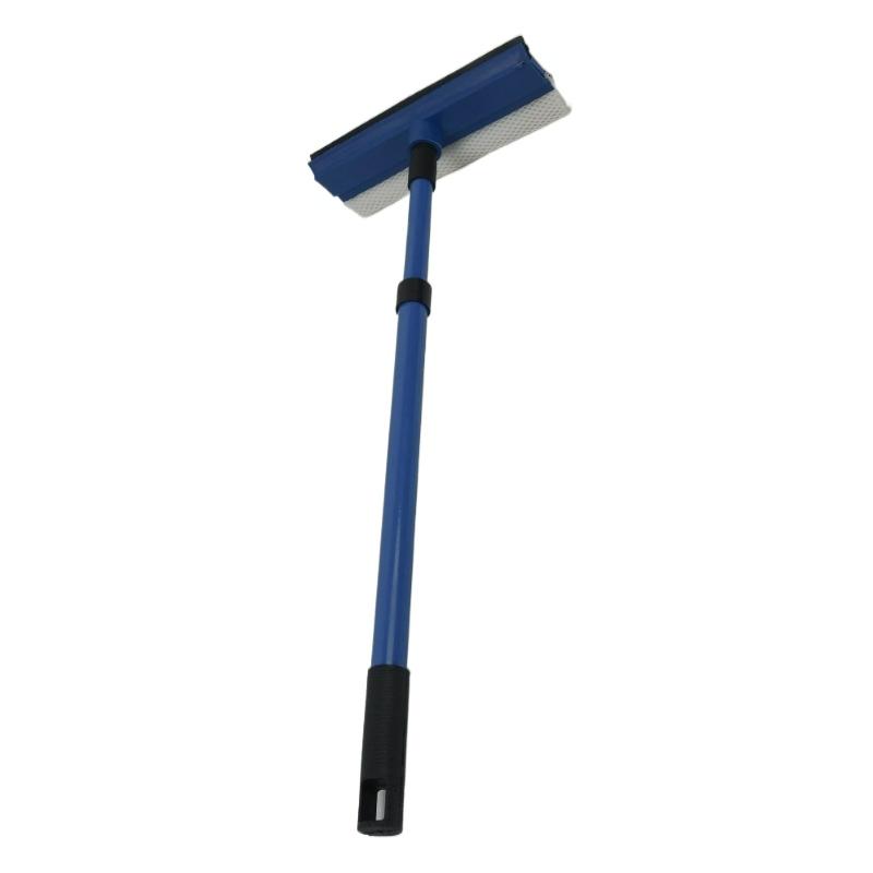 

2-in-1 Telescopic Window Glass Cleaner Wiper Long Handle Sponge Brush Window Mop Squeegee Wiper Cleaning Squeegee Tool