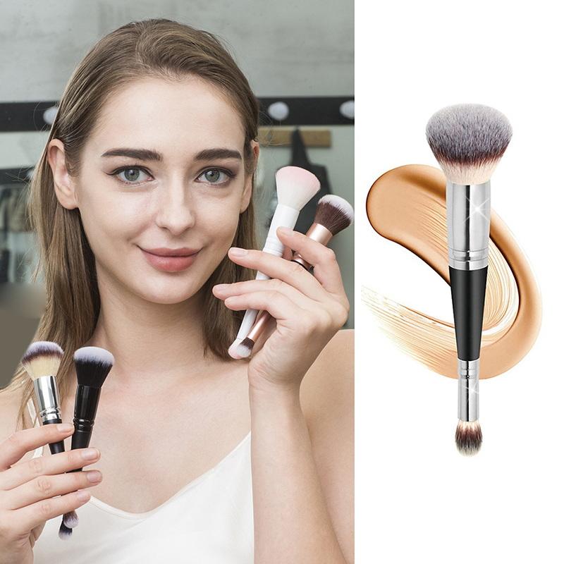 Double Head Professional Makeup Brushes 2 In 1 Foundation Brush Concealer Highlighter Powder Blush Brush Beauty Make Up Tools