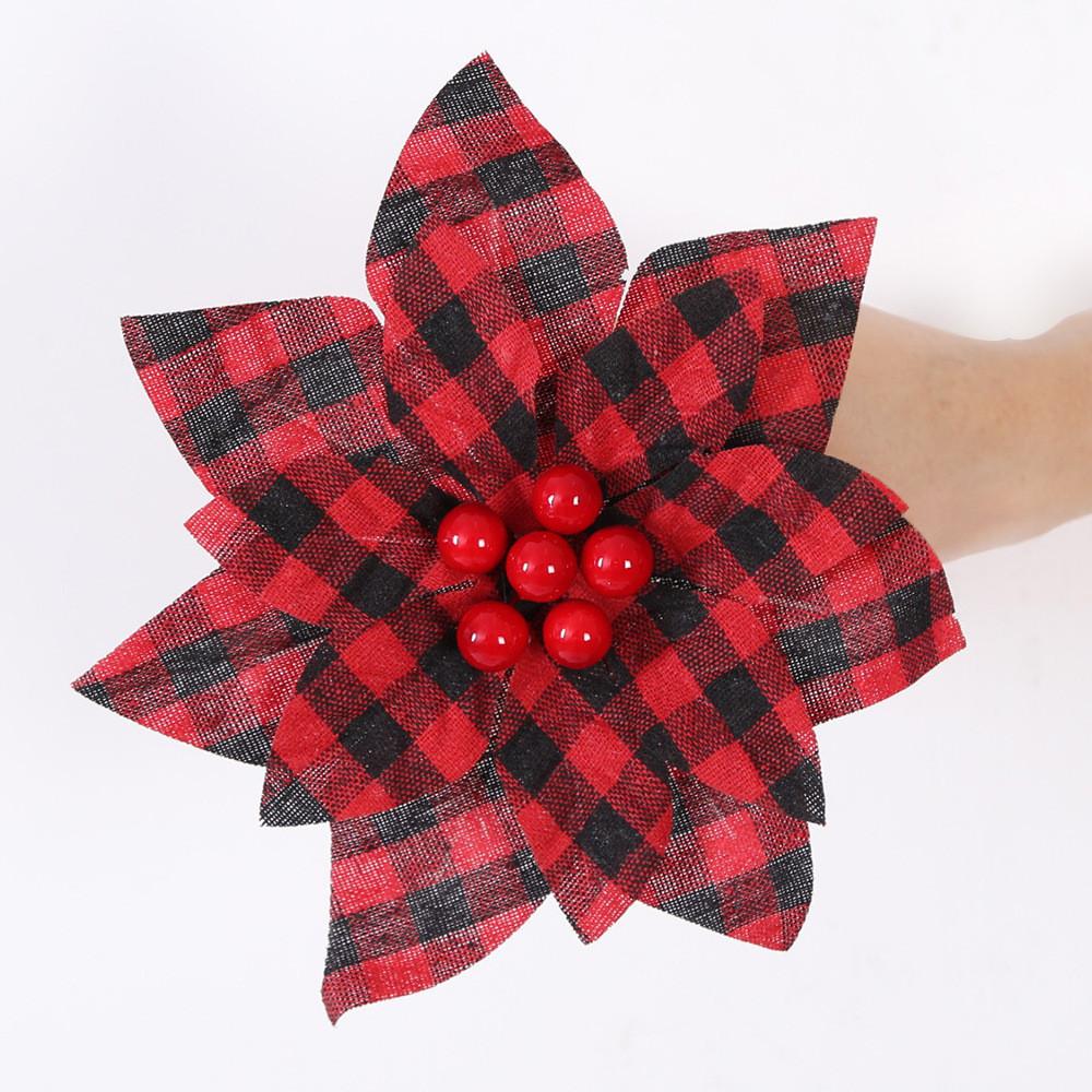 European Stunning Style Christmas Flowers Crafted From Luxurious Fabric Decor For