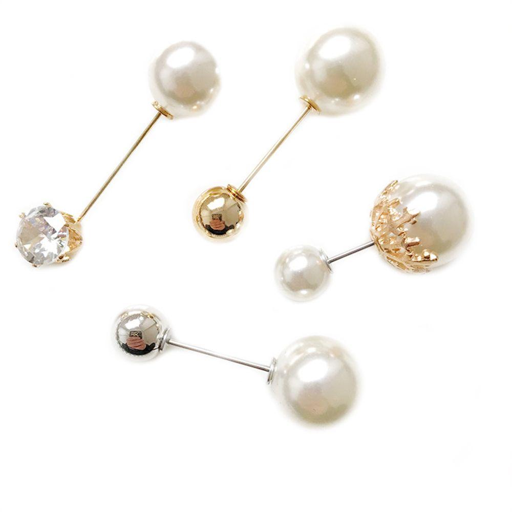 Trendy Lapel Pin Scarf Pearl Beaded Coat Shawl Pin Brooch Pins Brooches Fashion Accessories Jewelry