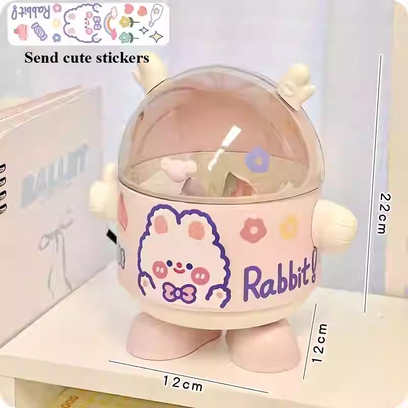 

Kawaii Cute Little Deer Desktop Trash Can Organizer Garbage Bin Home Office Rubbish Bin Cartoon Cute Dustbin Kid Room Decoration