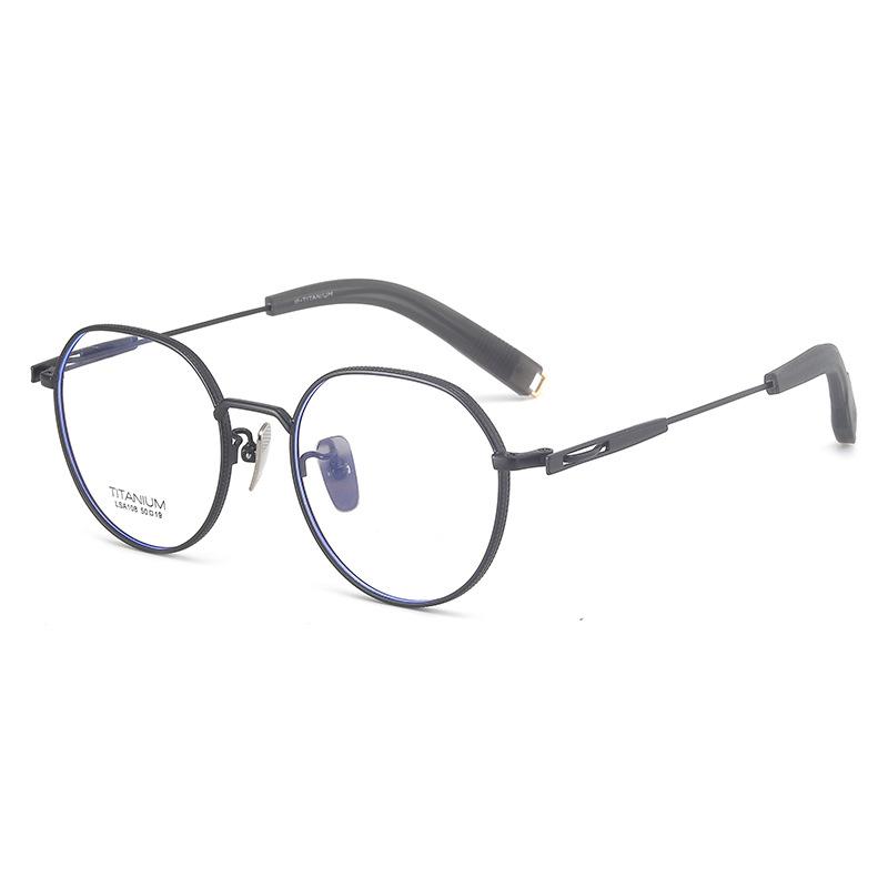 

Brand Replica Pure Titanium Eyeglasses Woman man Irregular Optical Eyewear Myopia Prescription Glasses Anti Blue Light No lens чорний