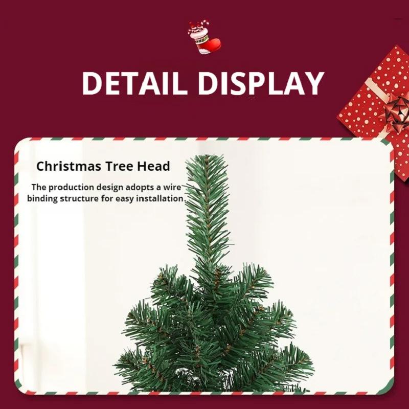1pc Christmas Tree Large Christmas Ornaments High Quality Artificial Xmas Tree Indoor Outdoor Green With Metal Stand PVC