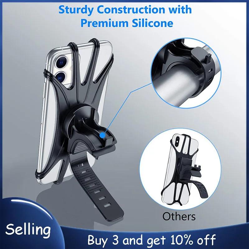 Bicycle Handlebar Holder, Bicycle Phone Holder GPS Phone Holder Silicone Motorcycle Bike