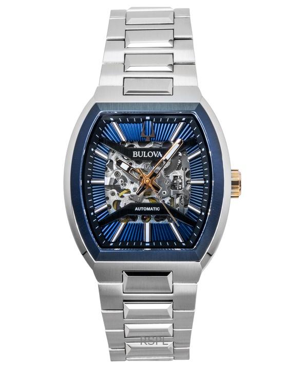 

Bulova Maquina Нержавеющая сталь Синий циферблат Автоматические 98A319 Мужские часы синий