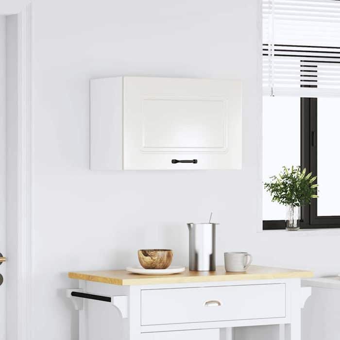 VidaXL Armoire murale de cuisine Kalmar blanc brillant bois ingénierie 853599