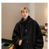 Fleece Lined Zip Up Hoodie Men's Oversized Warm Sweatshirt Winter Casual Jacket