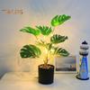 Künstlicher Bonsai-Baum mit Licht, USB-betrieben, Topfbaum für den Schreibtisch, realistisches Grün, künstliche Grünpflanze für die Dekoration im Büro und zu Hause