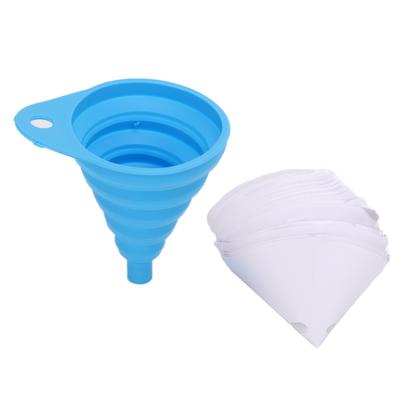 Juego de 101 piezas 150um Filtro de Papel de Pintura Embudo de Silicona Plegable Suave No Tóxico Malla de Nailon